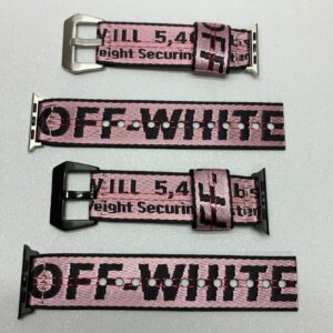 רצועה - 'Off White' Pink לשעון אפל