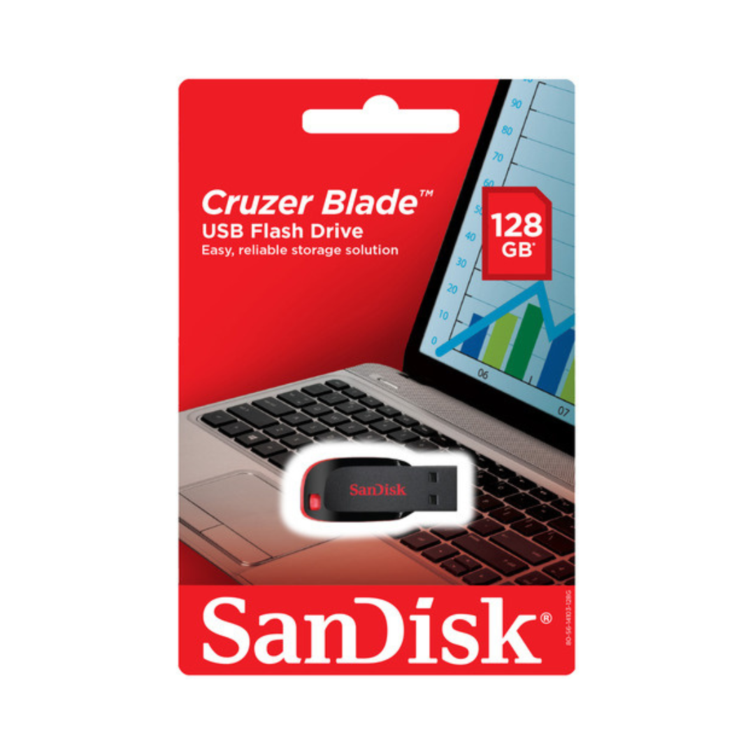 דיסק און קי 128 ג'יגה SanDisk Cruzer Blade זיכרון נייד